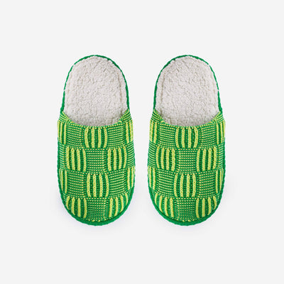 Chunky Checkerboard Slide Slippers