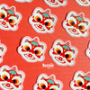 Lion Dance Glitter Sticker