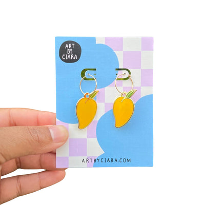 Gold Filled Mango Hoop Earrings