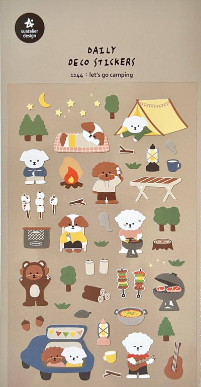 Let's Go Camping Stickers