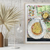 Hong Kong Breakfast - Noodles and Tea Art Print