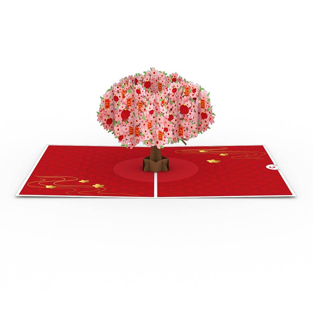 Lunar New Year Cherry Blossom Pop-Up Card