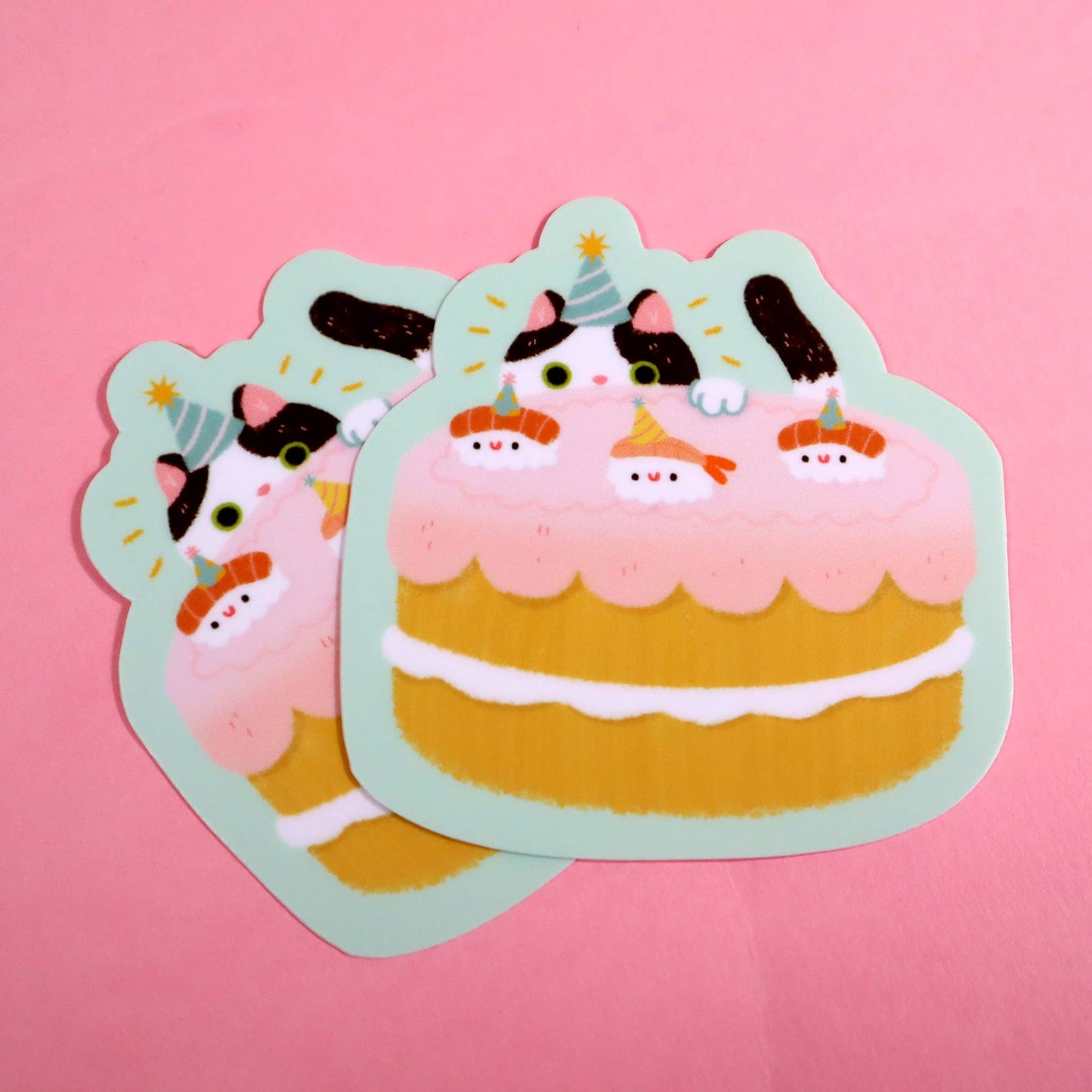 Cat Birthday Sticker