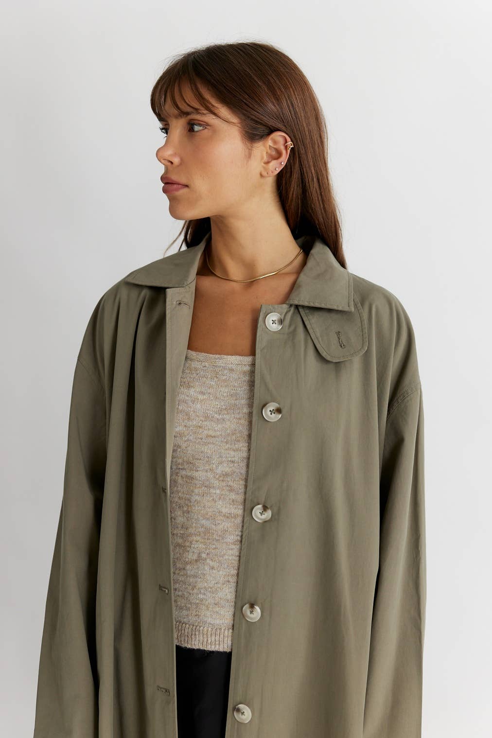 The Tay Coat | Classic Trench Coat with Latch Collar