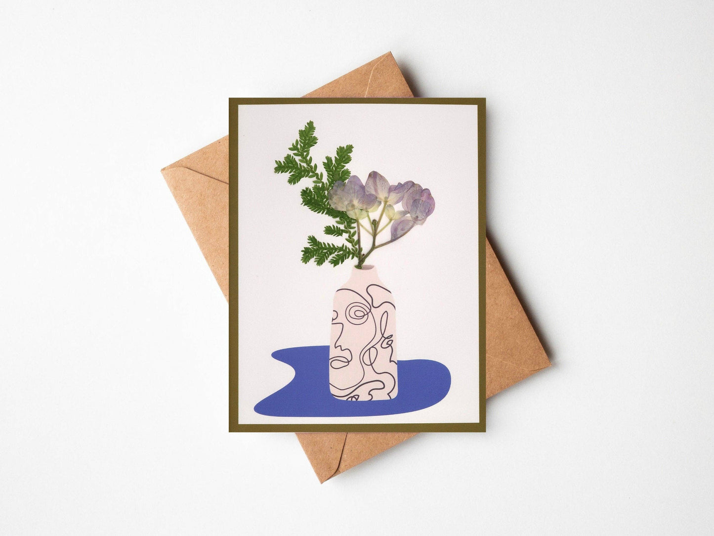 Pastel Dried Hydrangea Card