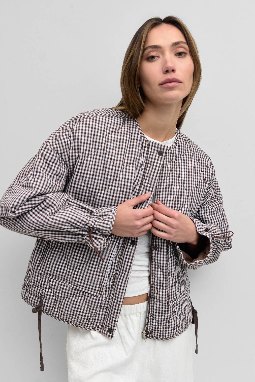 The Rochelle Jacket | Quilted Gingham Jacket