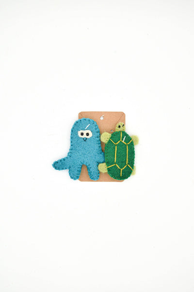 Finger Puppet - Turtle and Octopus Set