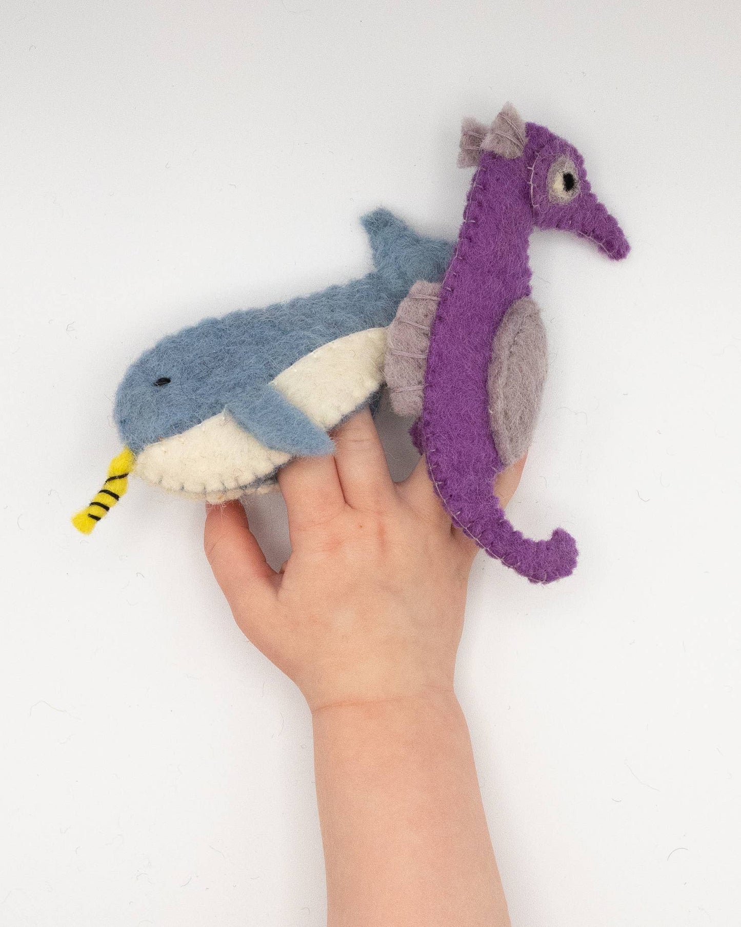 Finger Puppet - Narwhal and Seahorse