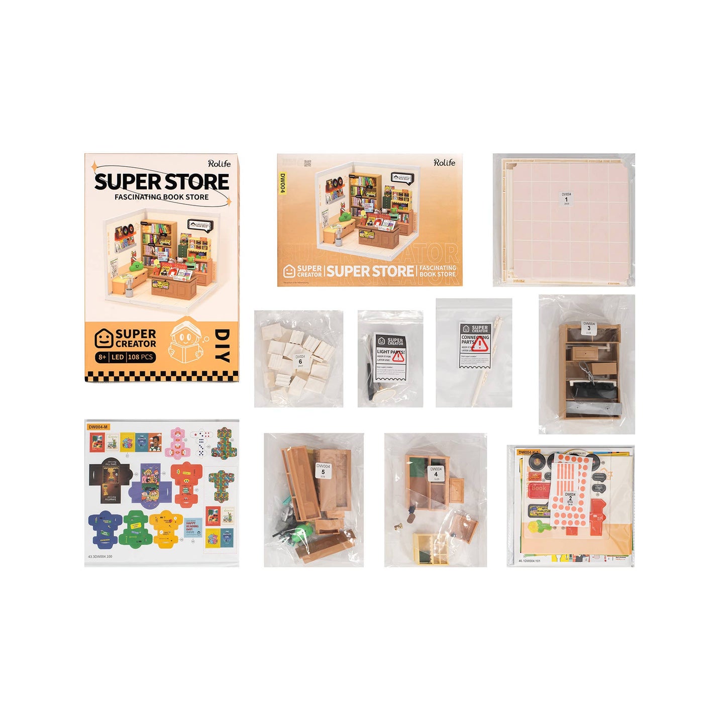 Bookshop DIY Miniature House Kit