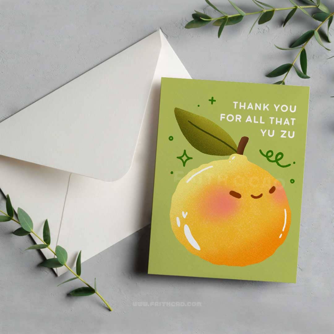 Yuzu Thank You Card