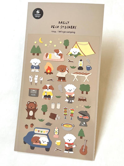 Let's Go Camping Stickers