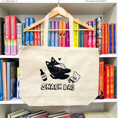 Jumbo Black Cat Snack Bag Tote