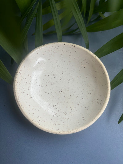 Cream Speckled Ring Dish