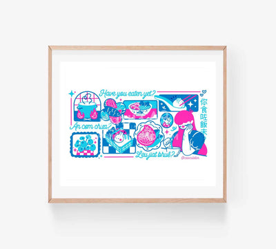 Have you eaten yet? Risograph Print