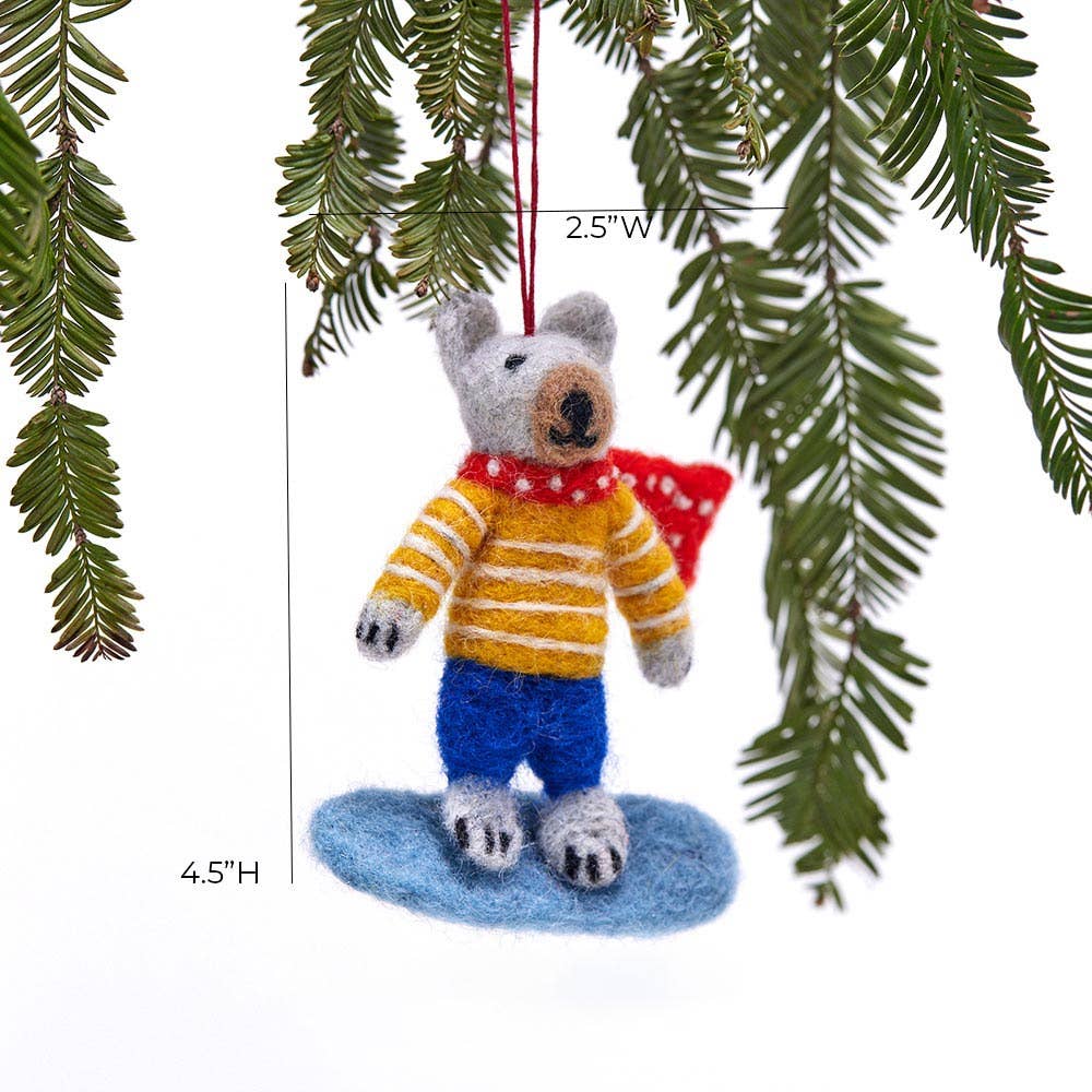 Polar Bear Felt Ornament