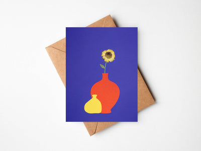 Bauhaus Dried Sunflower Card