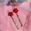 Poinsettia Earrings