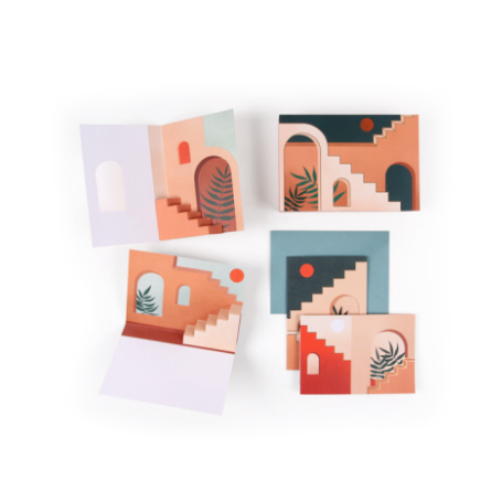 Staircases & Archways Pop Up Card