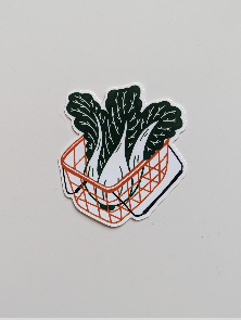 Cabbage Shopping Sticker