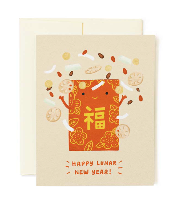 Excited Red Envelope Card