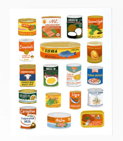 Asian Canned Goods Print