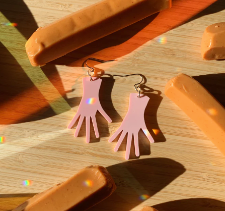 Hot Dog Hands Earrings