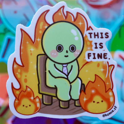 This is Fine Smiski Sticker