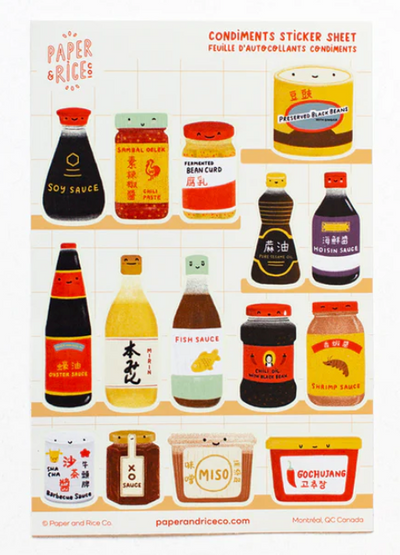 Asian Condiments Sticker Sheet