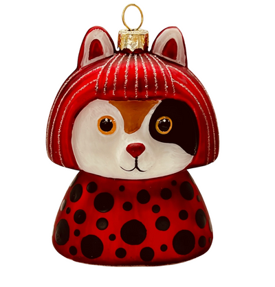 Yayoi Kusameow Glass Ornament