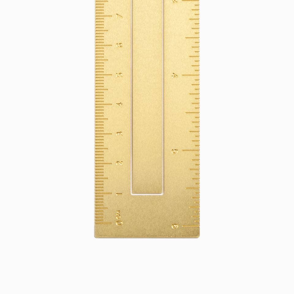 Brass Bookmark Ruler