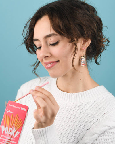 Gold Filled Pocky Hoop Earrings