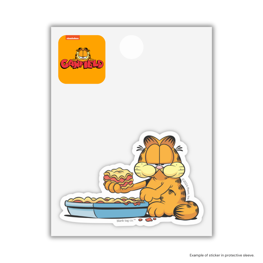 Garfield Eating Lasagna Sticker