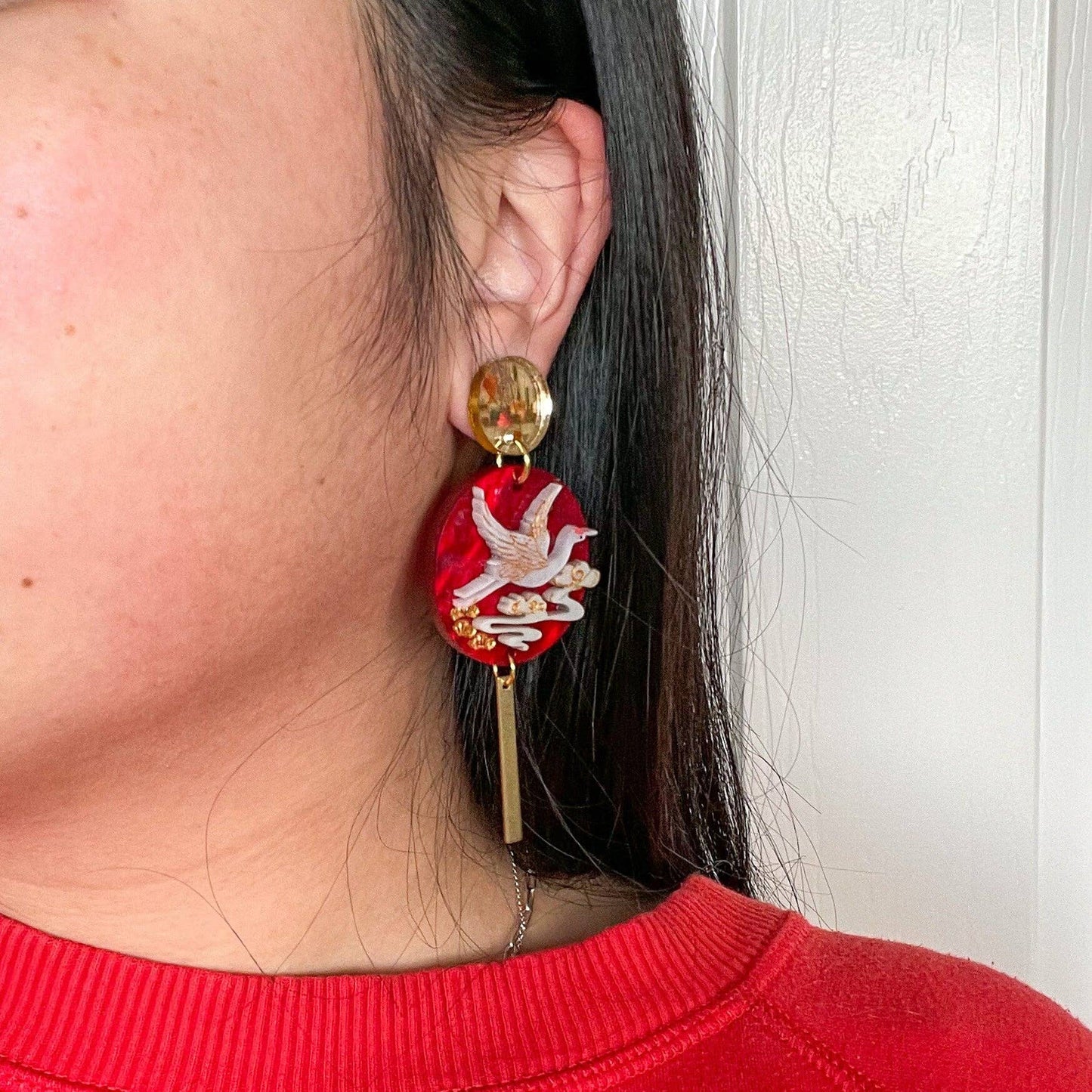 Flying Crane Earrings