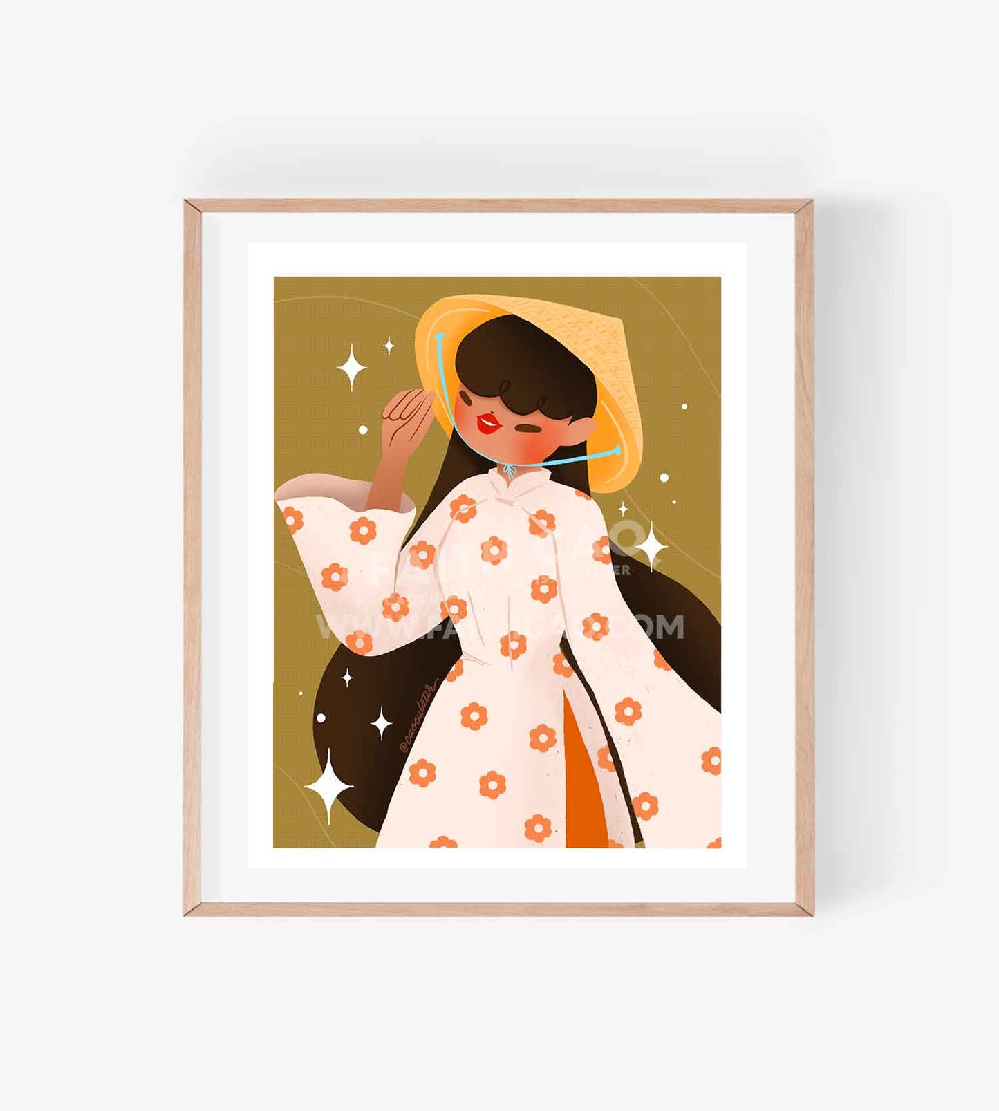 Vietnamese Ao Dai Print