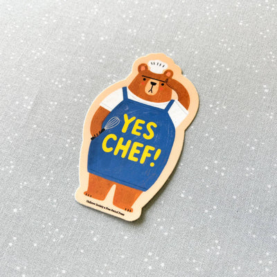 Yes Chef Bear Vinyl Decal Sticker