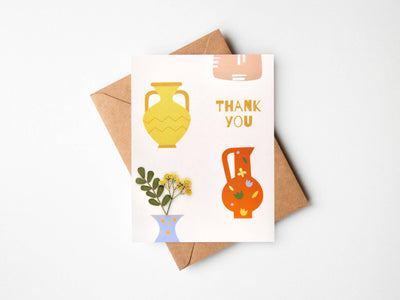 Thank You Dried Flower Card