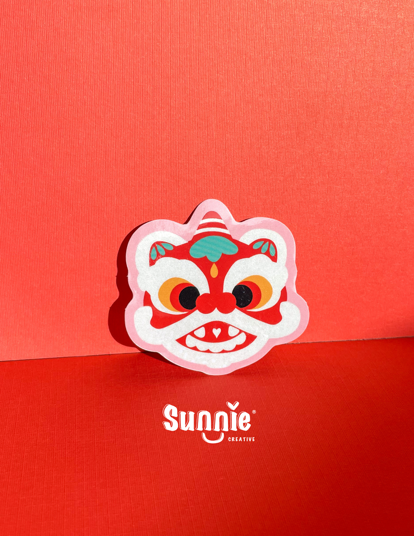 Lion Dance Glitter Sticker