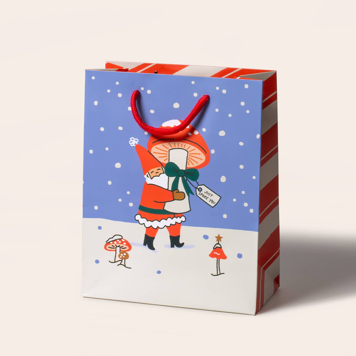 Mushroom Santa Gift Bag