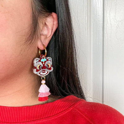 Lion Dance Earrings