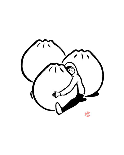 Dumpling Hug Print