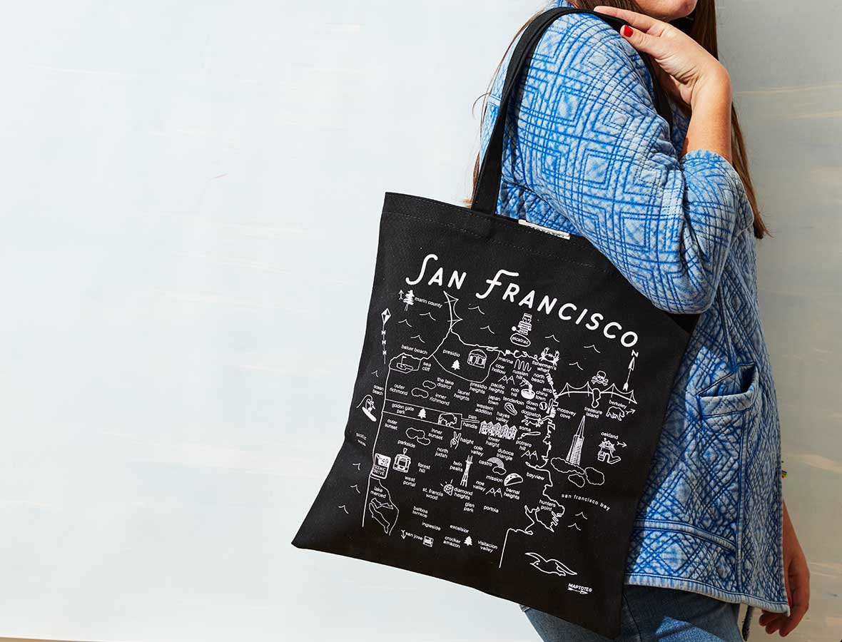 San Francisco Black Everyday Tote