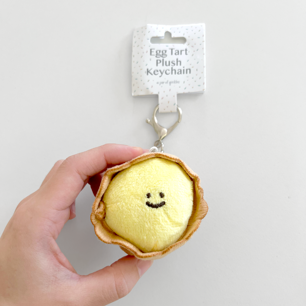 Mini Dan Tat Egg Tart Plushie Keychain