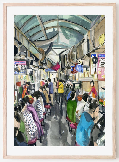 Korean Restaurant Alley Art Print