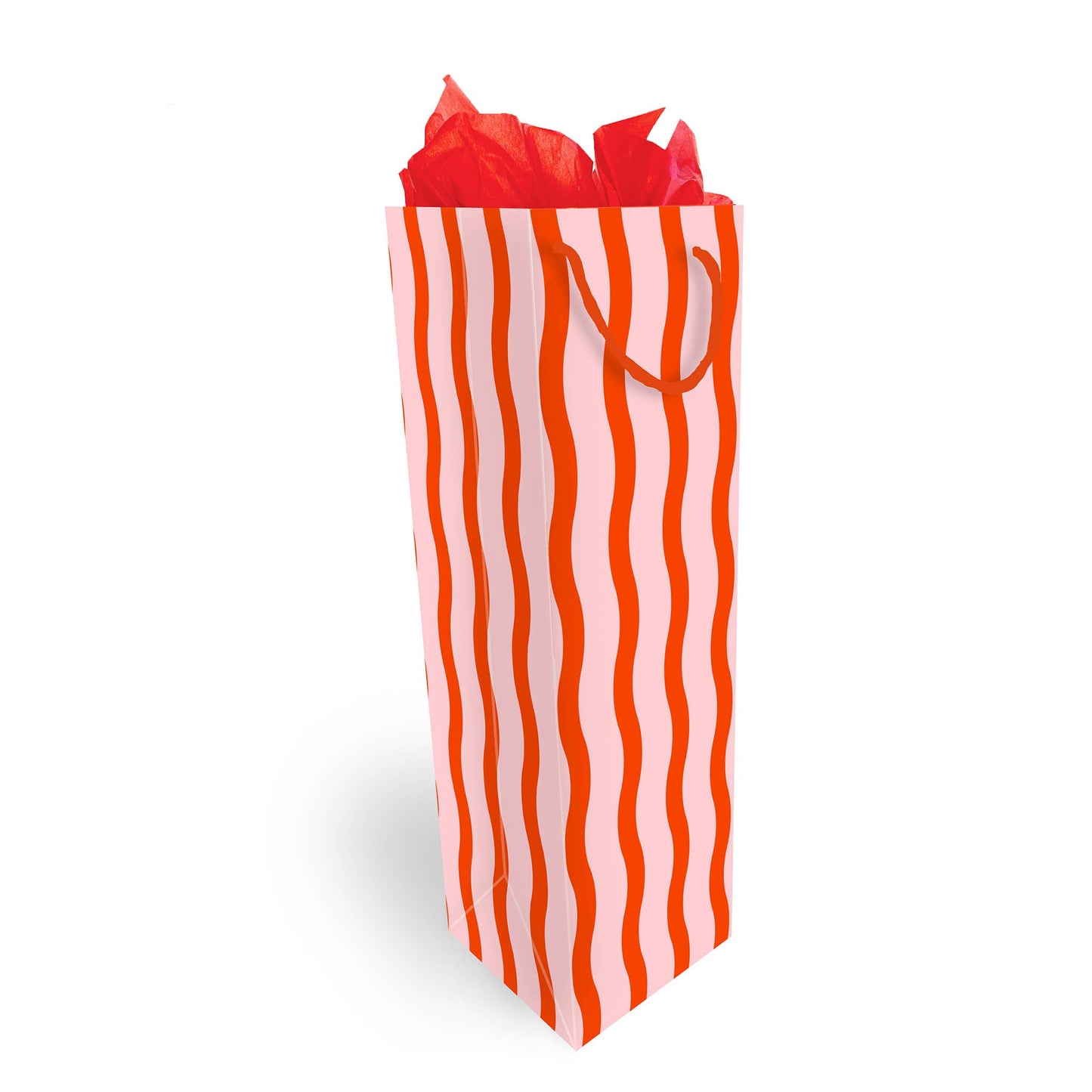 Fussy Stripe Wine Gift Bag