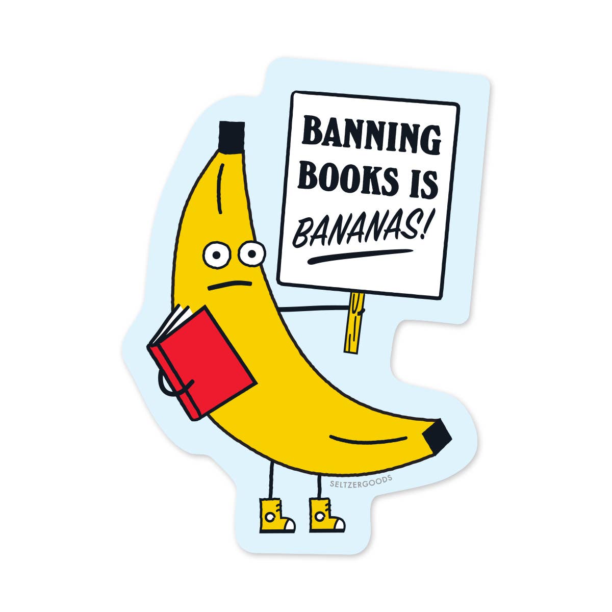 Banana Books Sticker