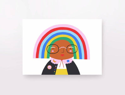 Rainbow Head Greeting Card