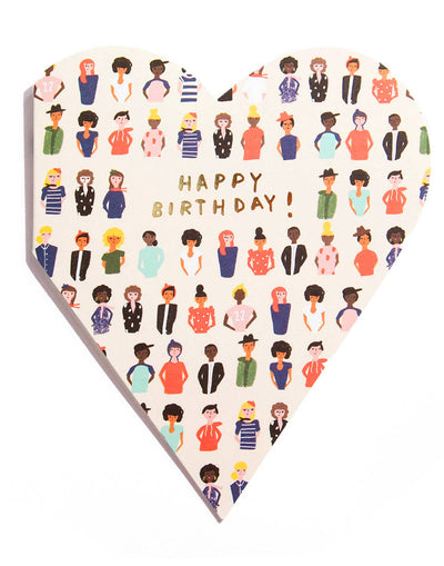 HEARTFELT FRIENDS - Shaped Birthday Card