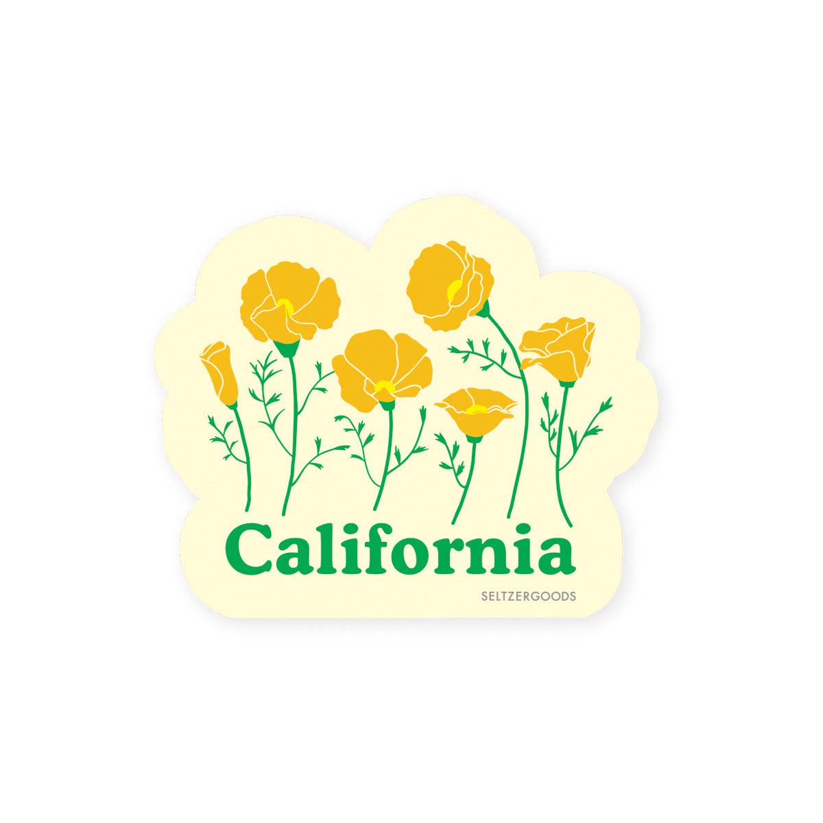 CA Poppies Sticker