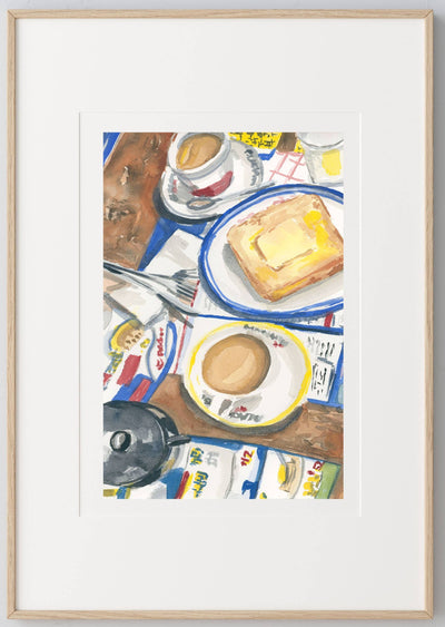 Hong Kong Breakfast Art Print