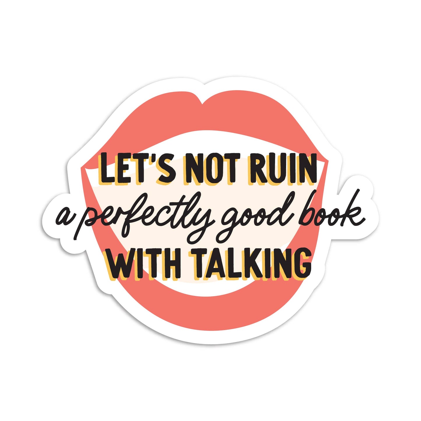 Book ruin talking vinyl sticker